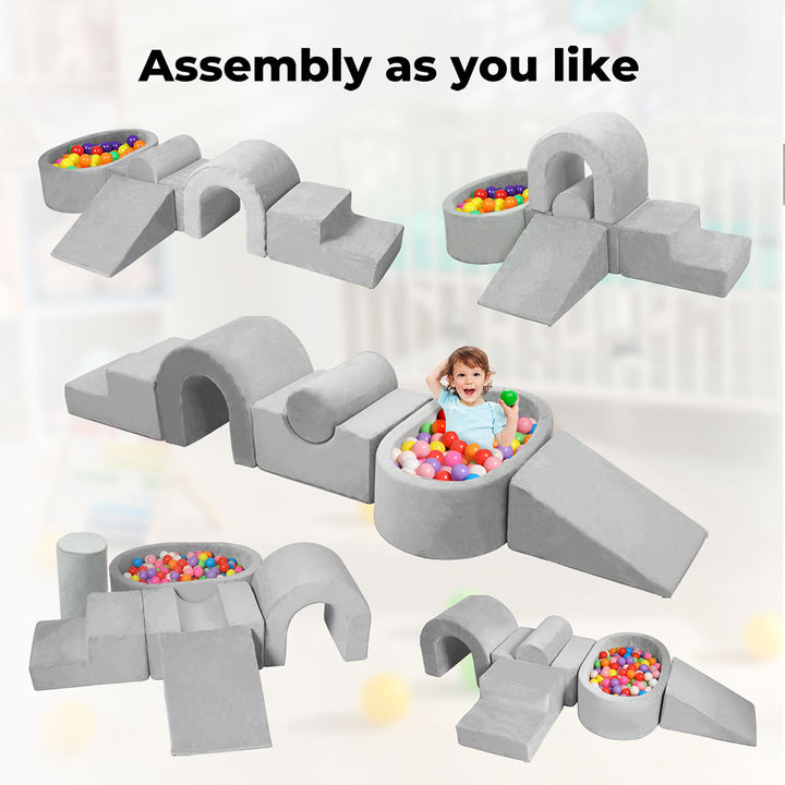 6-Piece Kids Foam Play Set Climbing Blocks for Toddlers Indoor Soft Toys