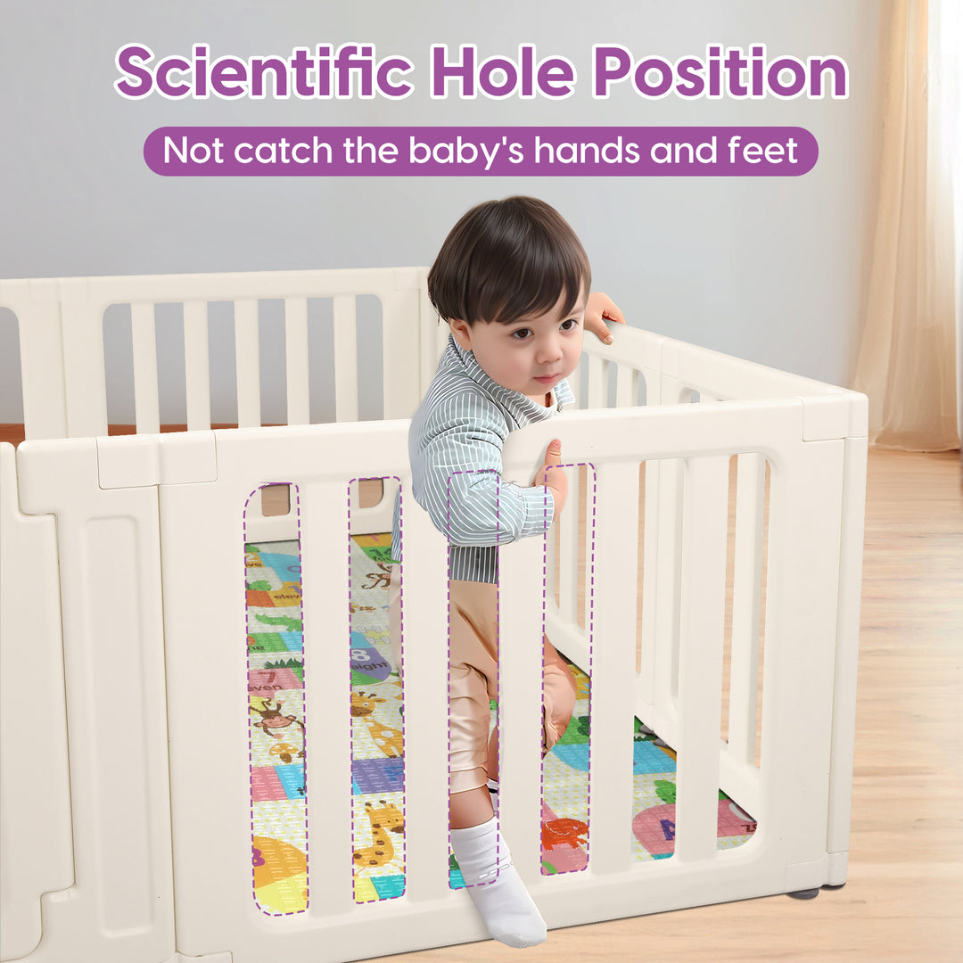 Kids Playpen Baby Safety Gate With Lock Toddler Play Game Toy 12 Panel