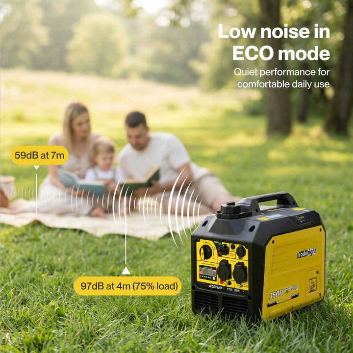 3500W Petrol Inverter Generator Portable Silent Pure Sine Wave Power