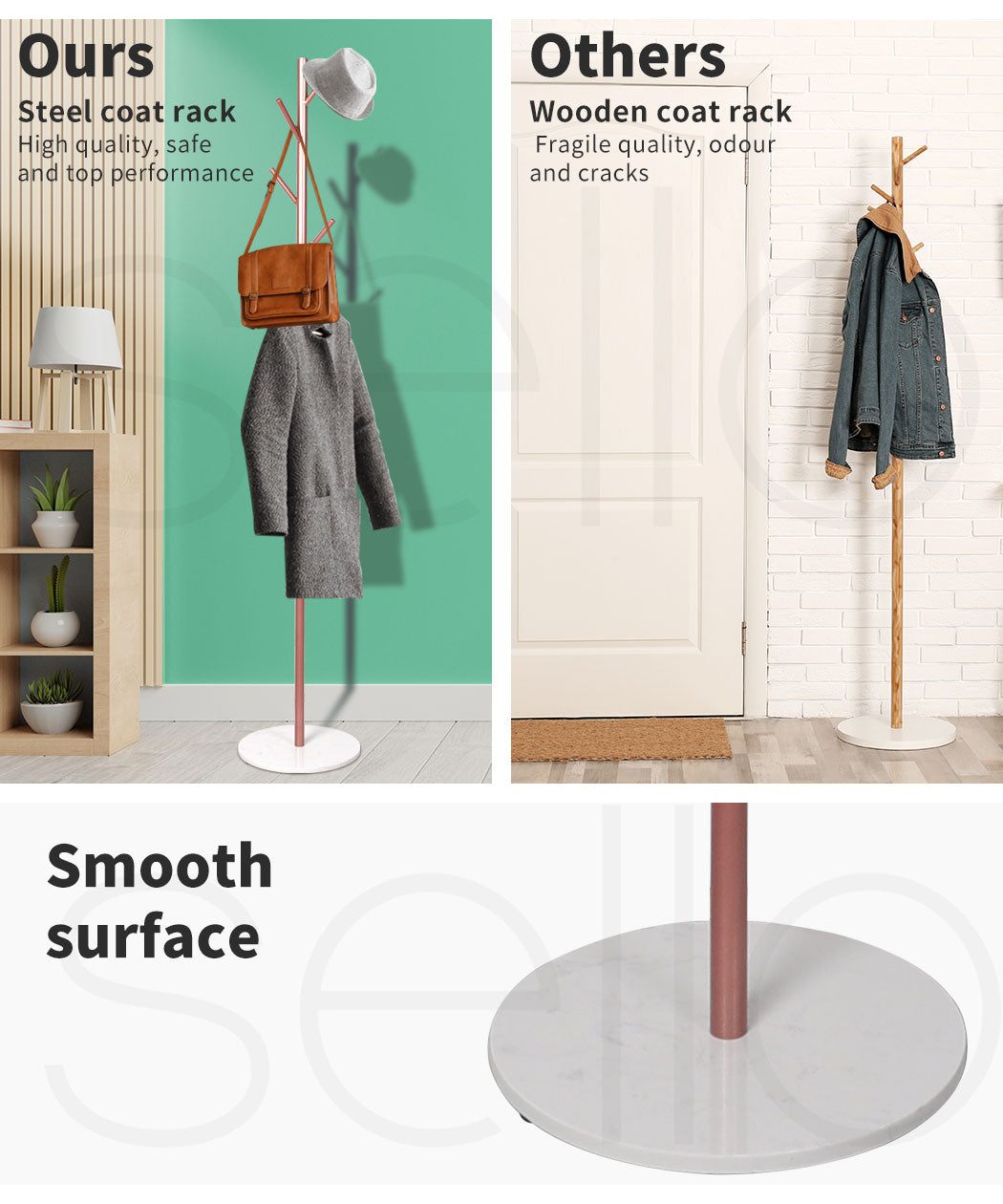 Levede Coat Rack Hat Clothes Stand Hanger - Levede