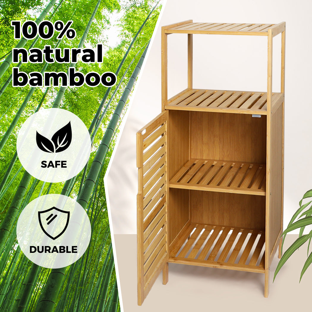 Levede Bamboo Shoe Storage Cabinet Laundry Organizer Cupboard Freestanding