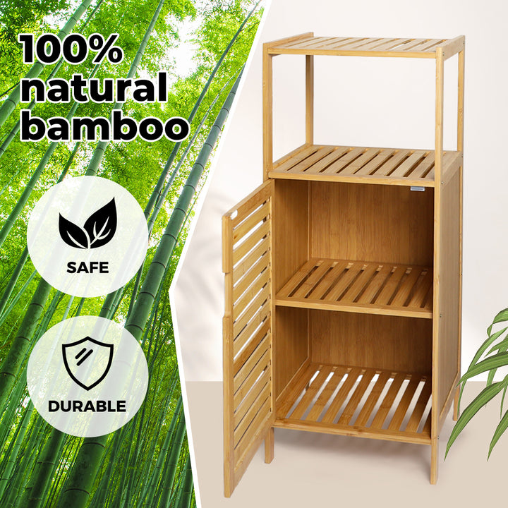 Levede Bamboo Shoe Storage Cabinet Laundry Organizer Cupboard Freestanding