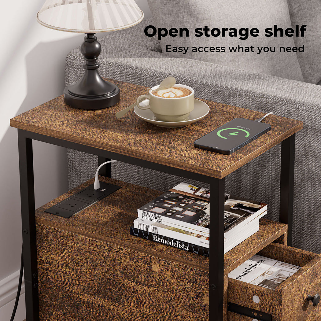 Levede Side Table Narrow Coffee End Table Bedside Table - Levede