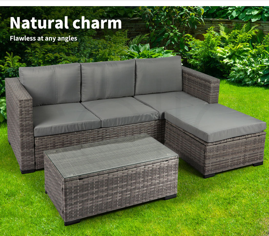 Levede 5pcs Outdoor Sofa Set Patio Furniture