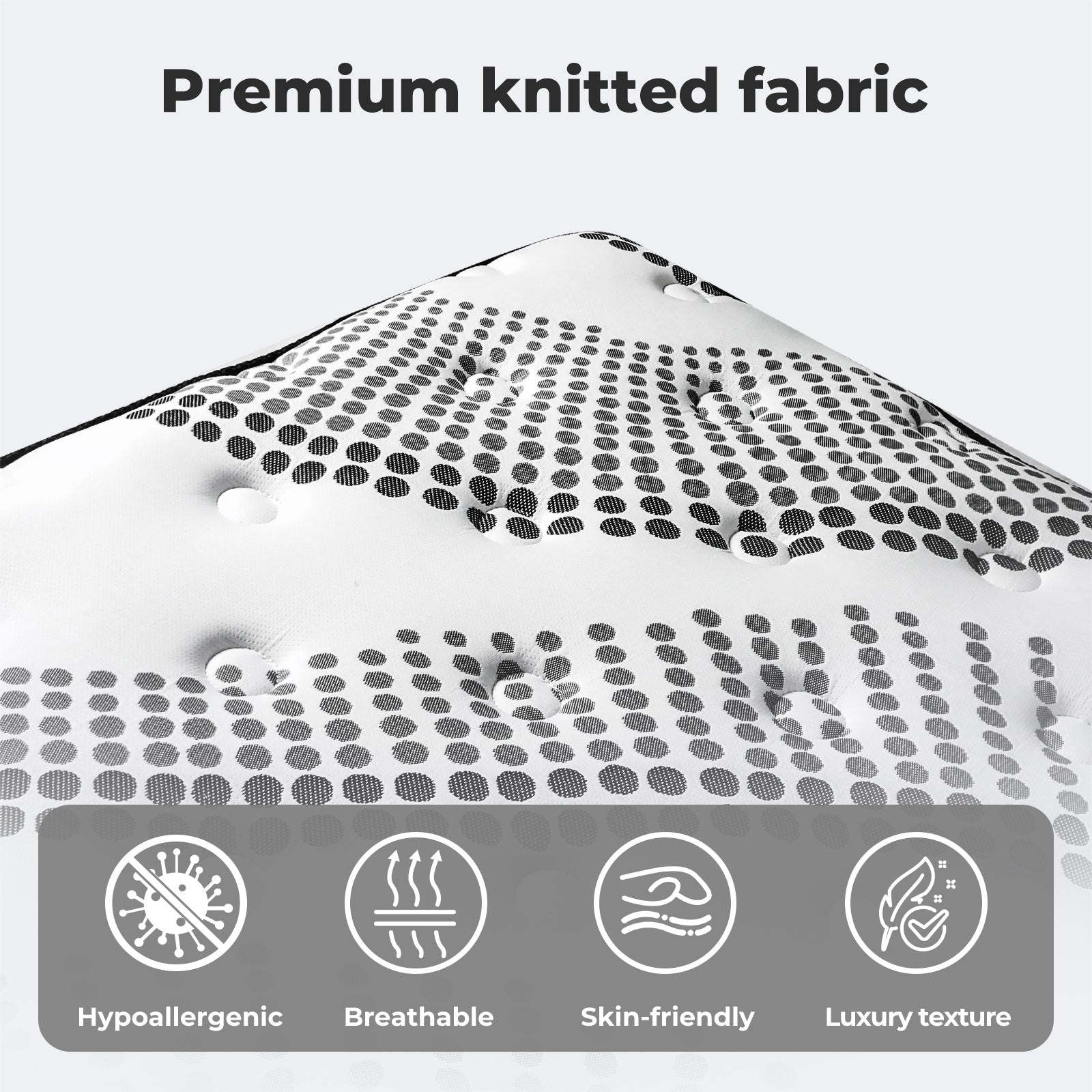 7-Zone Pocket Spring Mattress – King / Medium-Firm (32 cm) – Levede