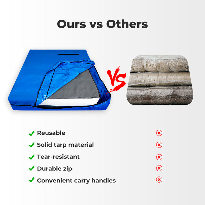Mattress Bag Protector Plastic Moving Storage Cover Carry Single King