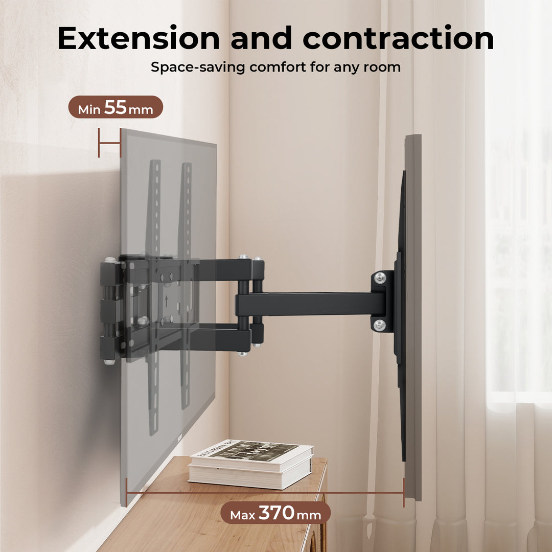 Full Motion TV Wall Mount Bracket Swivel Tilt LED LCD Plasma 32-65 Inch.