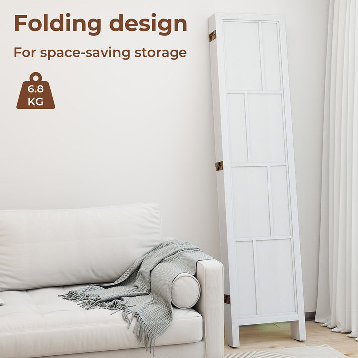 6 Panel Room Divider Folding Partition Freestanding Screen Wooden