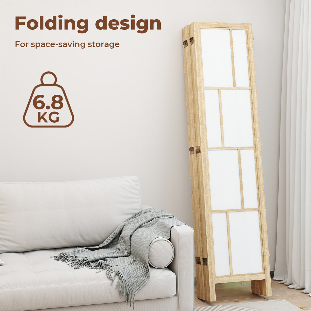 6 Panel Room Divider Folding Partition Freestanding Screen Wooden