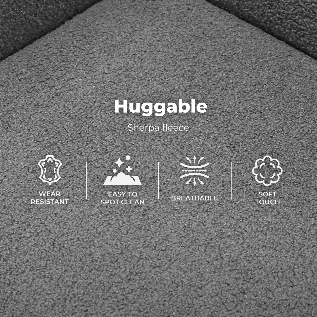 Cloud Sofa 3 Seater Sherpa Fleece