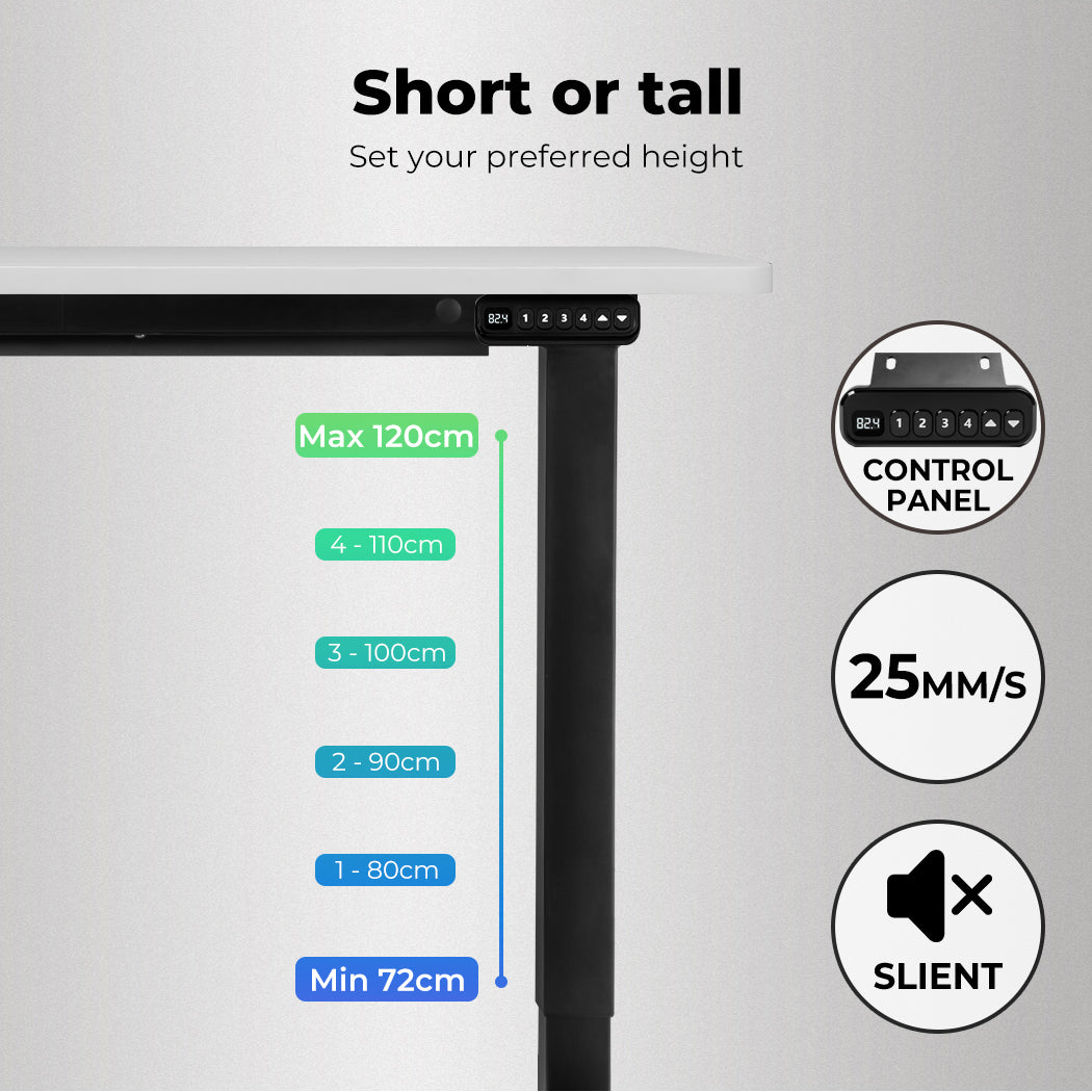 Levede Motorised Standing Desk Adjustable 120cm 800x 1.5MM