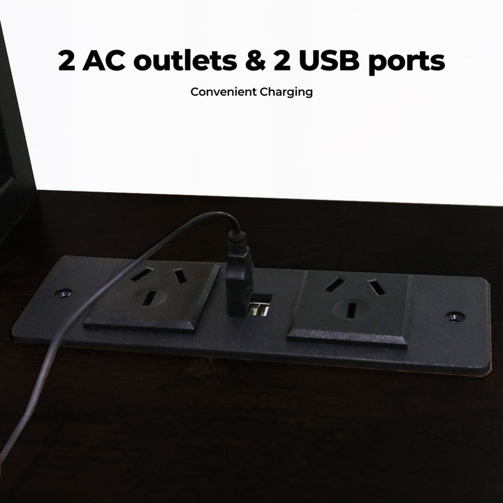 L Shaped Gaming Desk with LED Lights