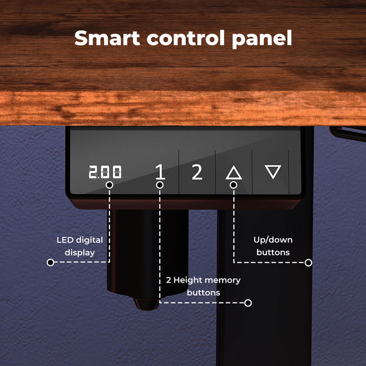 Electric Standing Desk Height Adjustable Gaming Desk Home Office 90cm