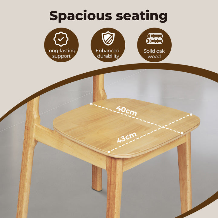 Rattan Dining Chairs Wooden Accent Chair Kitchen Lounge Cafe Armless