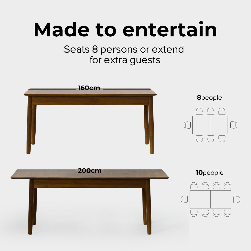 Dining Table Extendable 1.6-2M