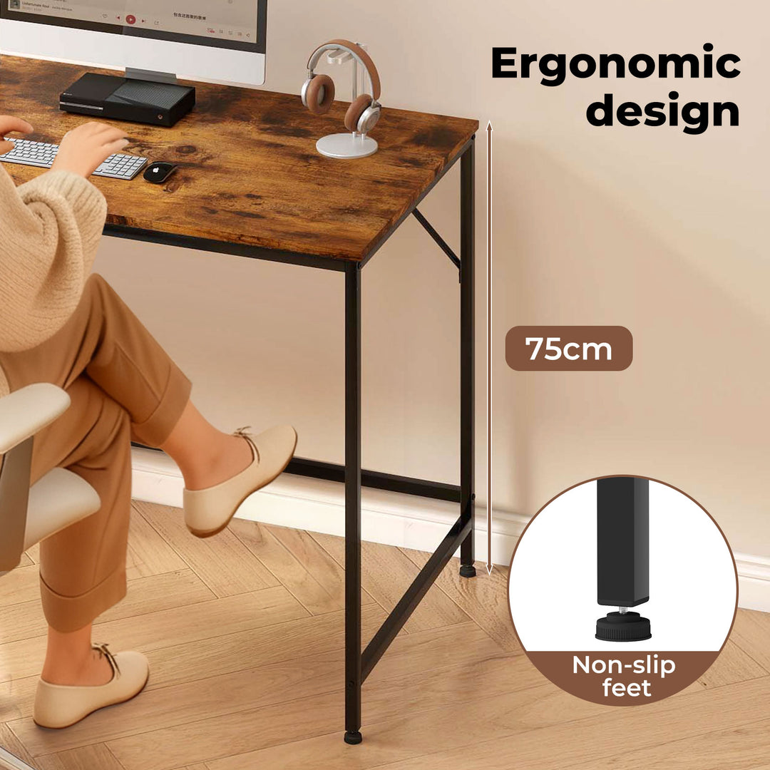 Computer Desk Study Table Home Office Workstation with 4-Tier Shelf 160cm