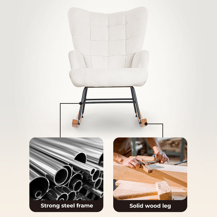 Levede Fleece Rocking Chair - Levede