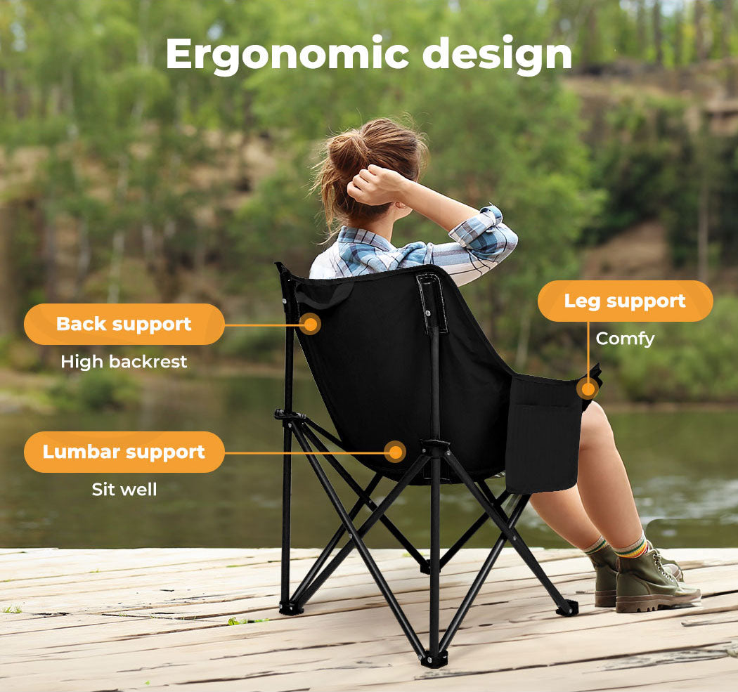 Levede Folding Camping Moon Chair Lightweight - Levede