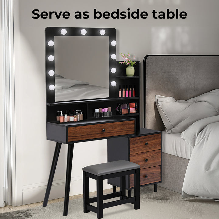 Dressing Table Set with LED Bulbs