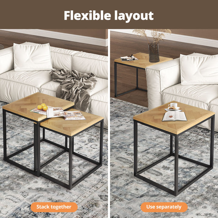 Levede 2PCS Nesting Coffee Tables - Levede