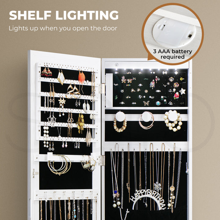 Levede Mirror Jewellery Cabinet LED - Levede