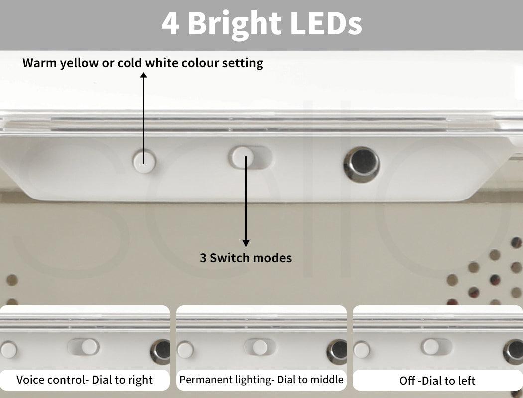 Sneaker Display Case With LED Voice Control - White
