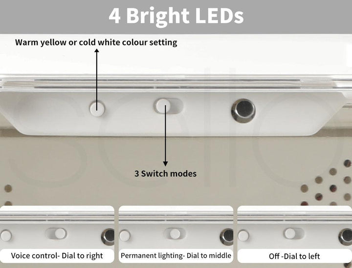 Sneaker Display Case With LED Voice Control - White