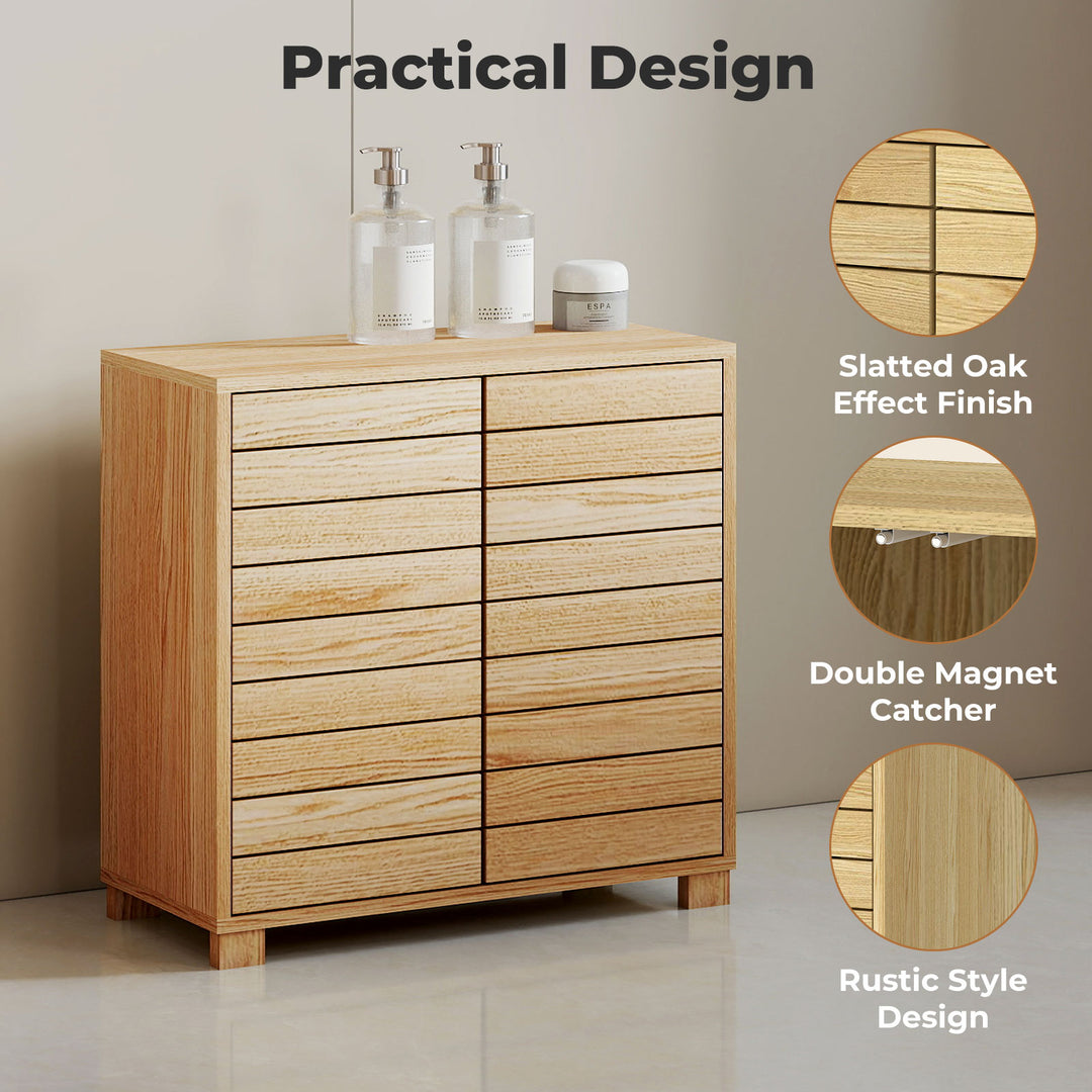 Bathroom Storage Cabinet Freestanding Adjustable Shelf Cupboard Organiser