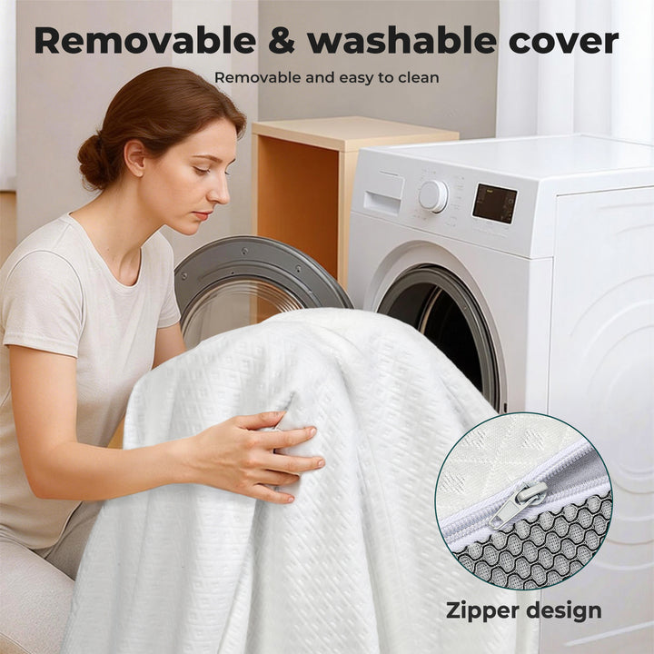 Memory Foam Mattress Topper Dual-layer Airflow Gel Bamboo Cover