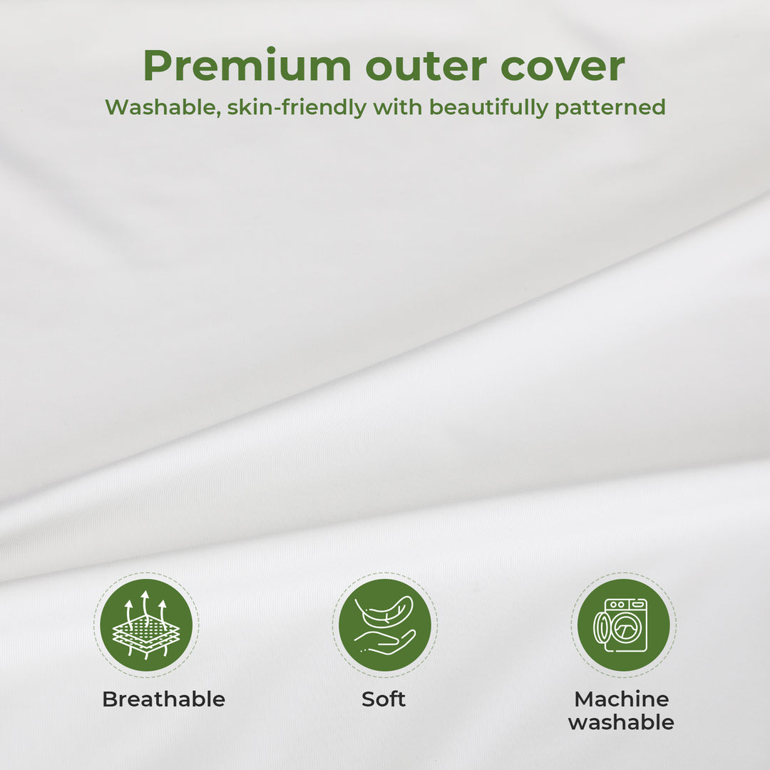 Memory Foam Pillow Double Sided Soft Pillowcase Neck Shoulder Support