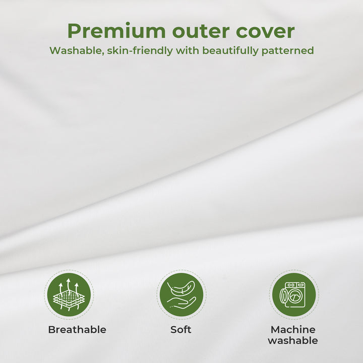 Memory Foam Pillow Double Sided Soft Pillowcase Neck Shoulder Support