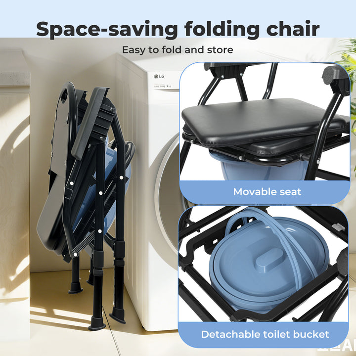 Shower Tiolet Commode Chair Bedside Seat Elderly Pregnant Disability Aid