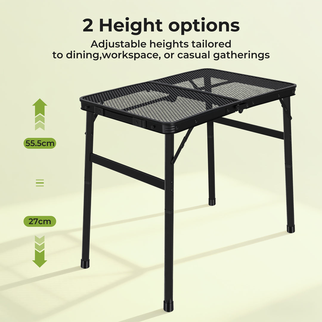 Camping Table Mesh Desktop Lightweight Portable Folding Grill Desk