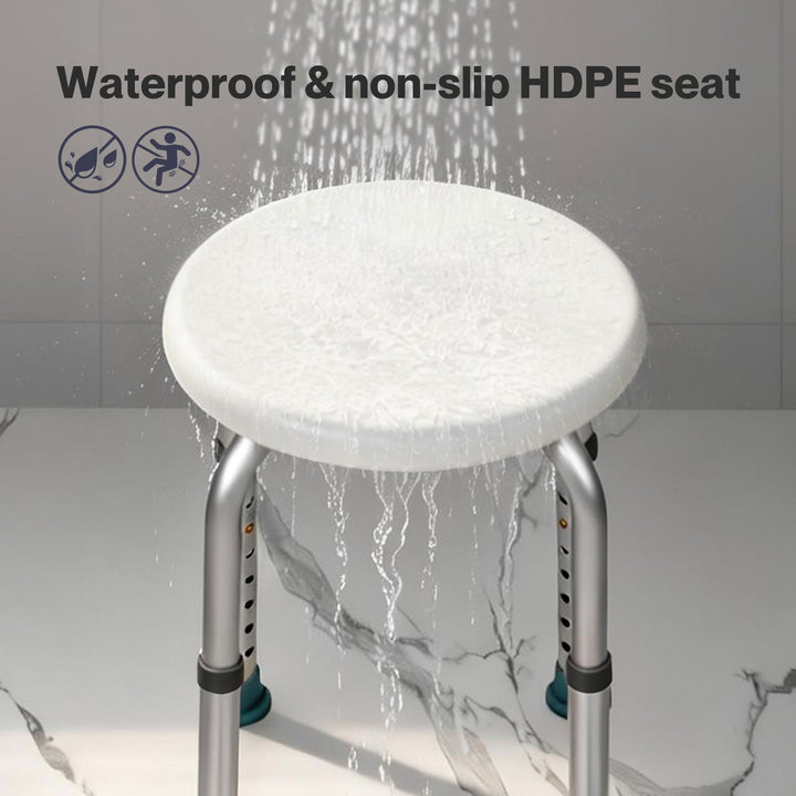 Shower Chair Bath Stool Seat Safety Bathroom Adjustable Height Non Slip