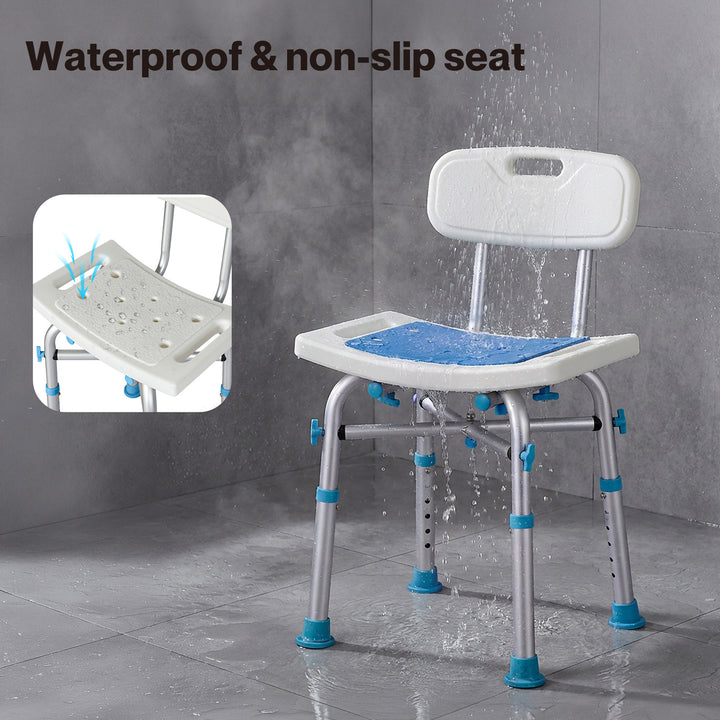 Shower Chair Adjustable Height Safety Seat Bench Bathroom Safety Assist