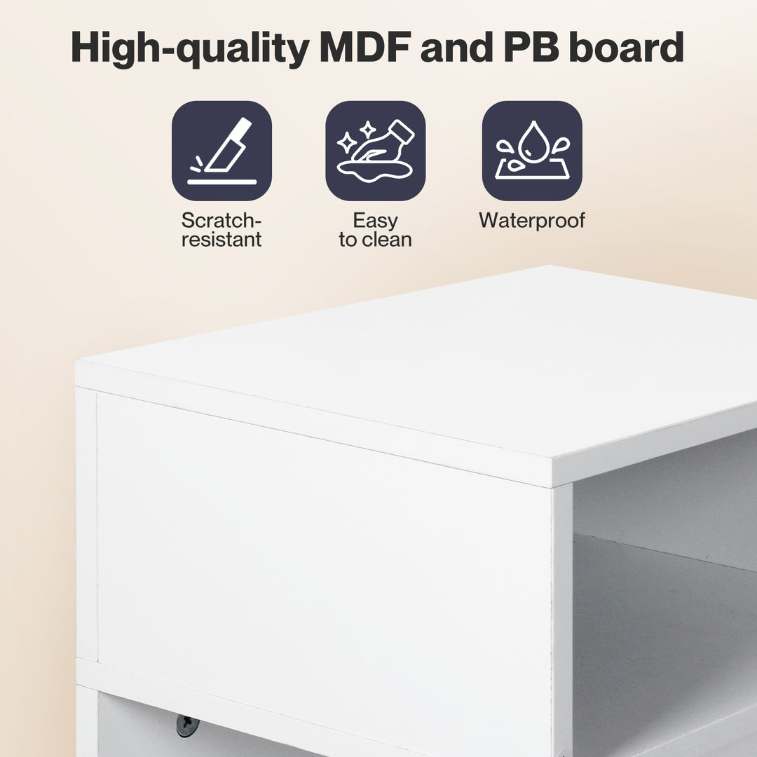 Slim Bedside Table Nightstand Side End Table Storage Bedroom Cabinet