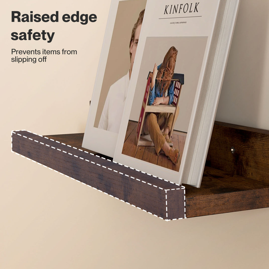 Floating Shelves 3 Pack Wall Mounted Wood Storage Display Rack Room Decor