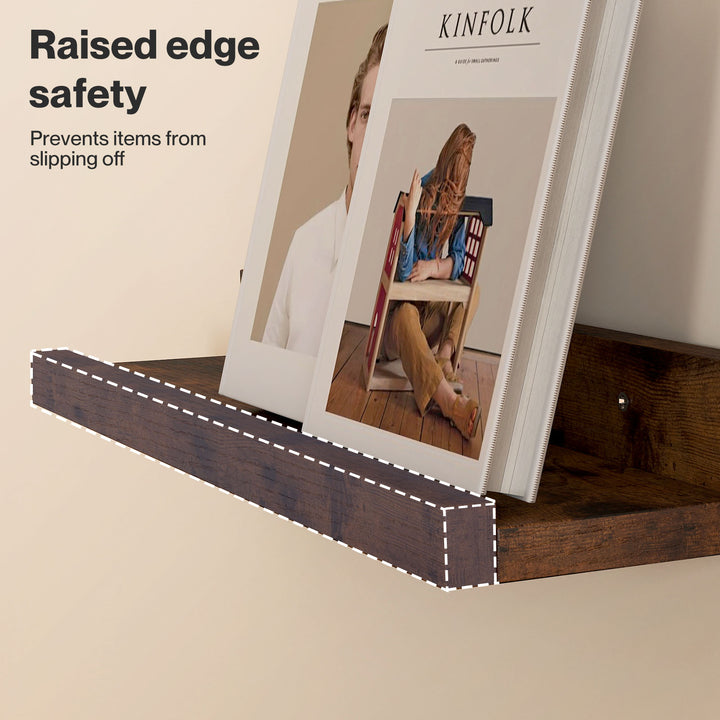 Floating Shelves 3 Pack Wall Mounted Wood Storage Display Rack Room Decor