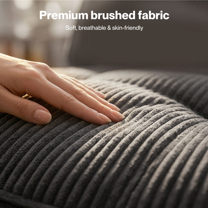 Convertible Sofa Bed Foldable Single Sleeper Bed Compact Living Room Grey