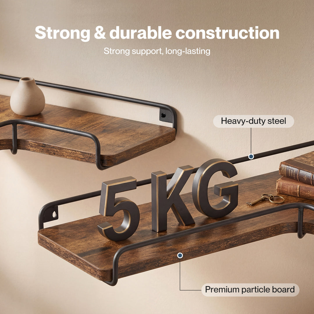 Floating Shelf DIY Corner Wall Shelf 2Pcs Storage Display Rack Bedroom