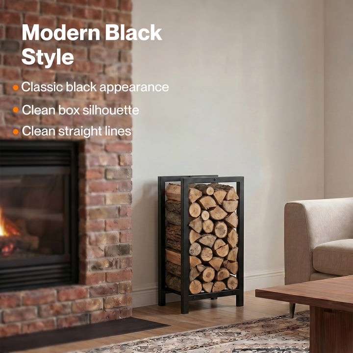 Firewood Rack Metal Outdoor Storage Log Holder Fireplace 30 x 22 x 59cm