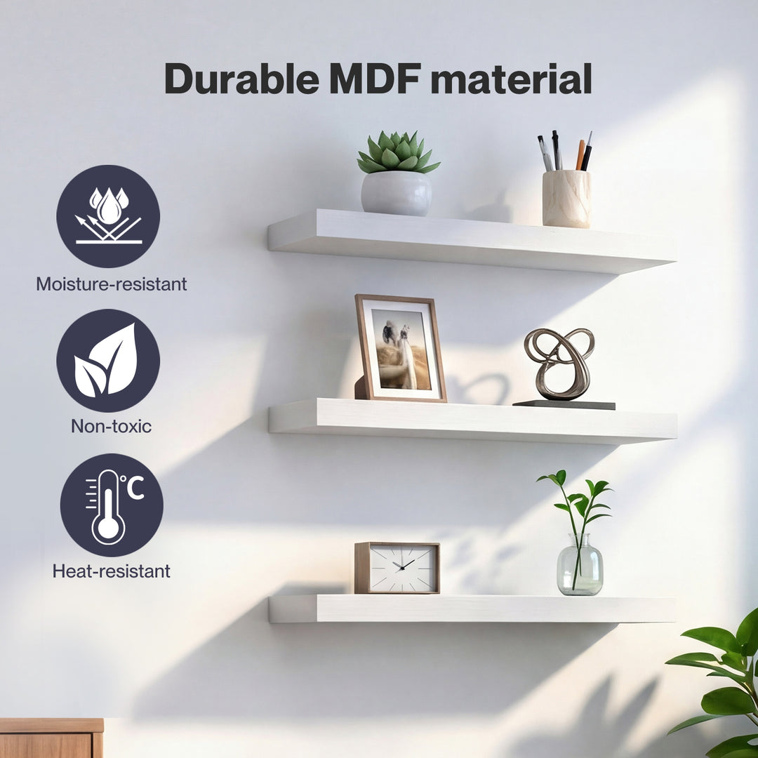 Floating Wall Shelf 2 & 3 PCS Wall Mounted Shelves Book Display Storage Rack