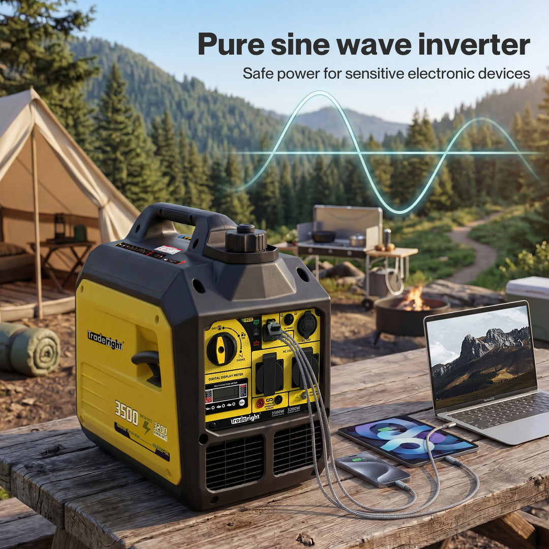 3500W Petrol Inverter Generator Portable Silent Pure Sine Wave Power