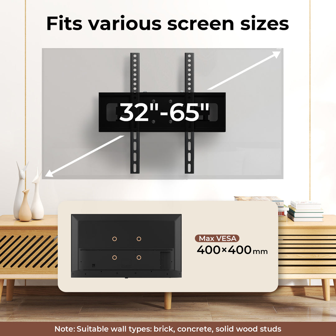 Full Motion TV Wall Mount Bracket Swivel Tilt LED LCD Plasma 32-65 Inch.