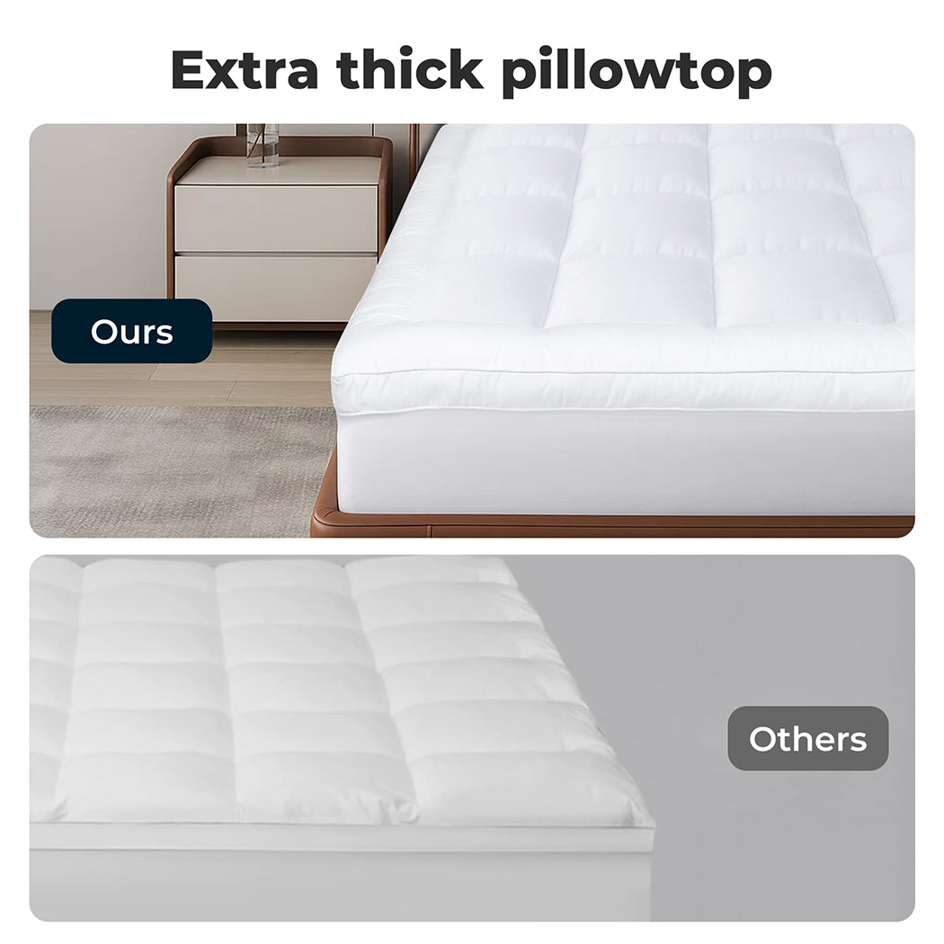 Bedding Mattress Topper Pillowtop Cover Protector Machine Washable.