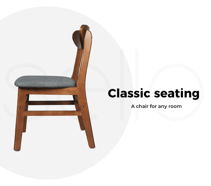 Linen Dining Chairs – Natural Wood Frame
