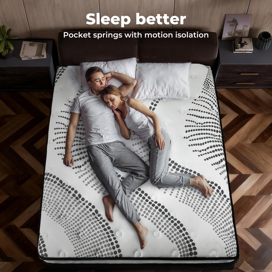 Spring Mattress 7 Zone Bed Pocket Mattress Medium Firm 32cm Foam Double