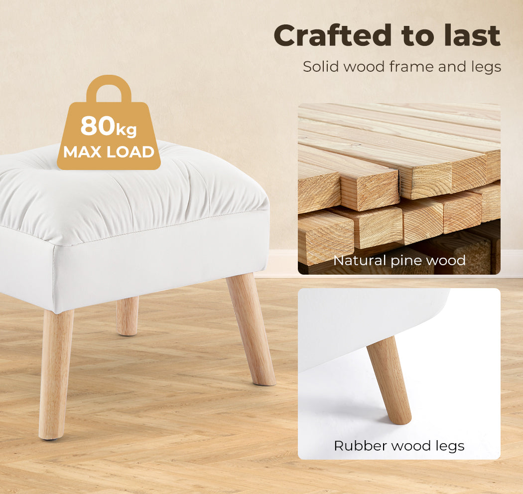 Levede Accent Ottoman Chair Footstool - Levede