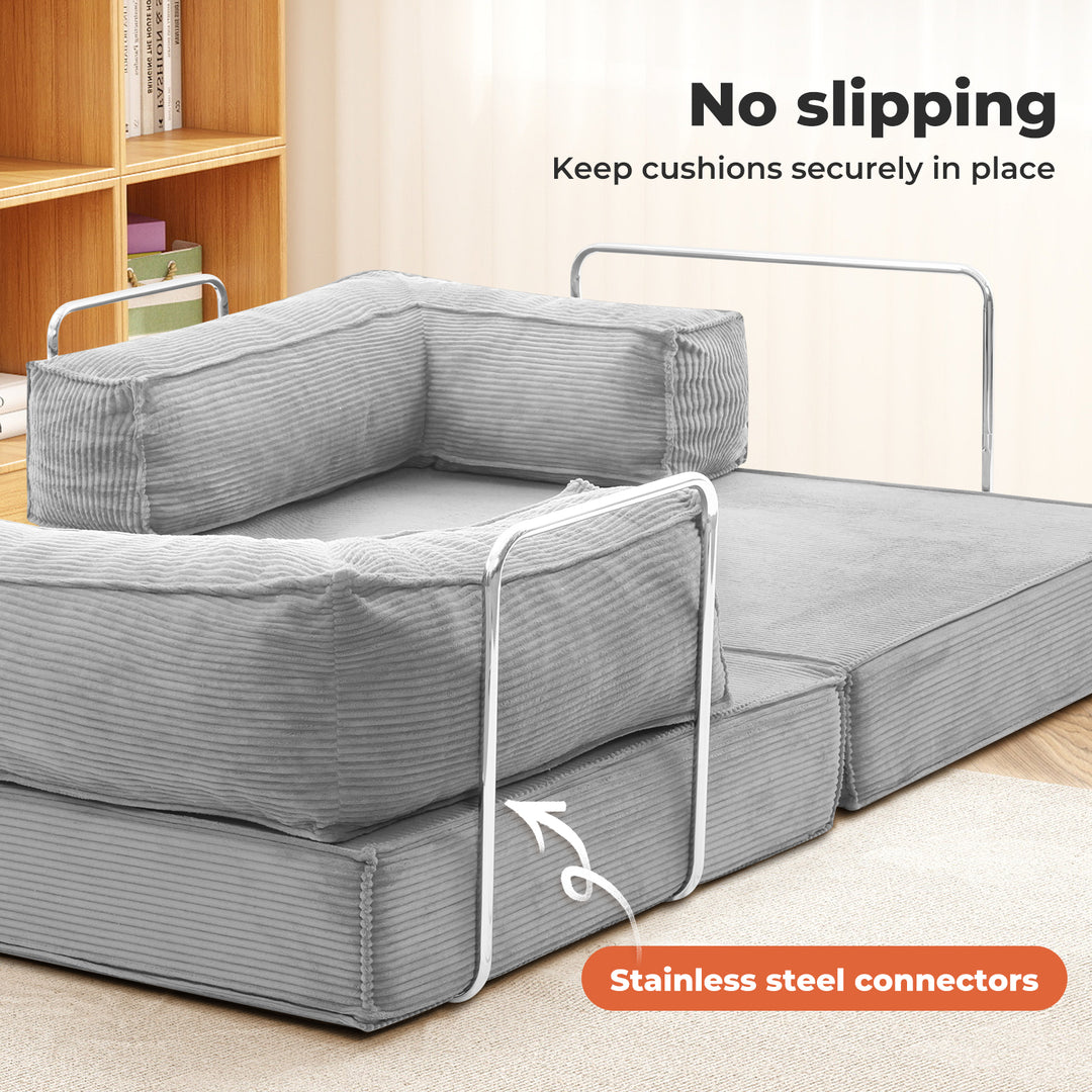 Modular Sofa Bed Convertible L Shaped Sectional Foldable Lounge Couch