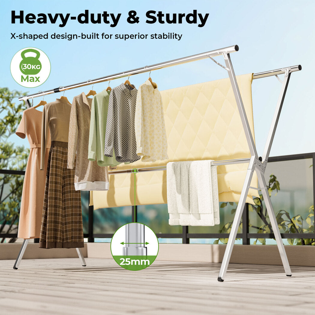 Levede Clothes Drying Rack Garment Airer - Adjustable Foldable